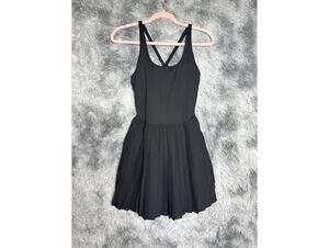 All in motion Black Sleeveless Dress w Cross Bck Straps